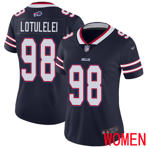 Women Buffalo Bills #98 Star Lotulelei Limited Navy Blue Inverted Legend NFL Jersey